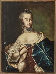 Portrait of a Friederike Caroline von Sachsen-Coburg-Saalfeld, Margravine of..., 18th century. Creator: Anonymous