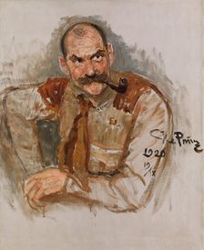 Portrait of A. Gallen-Kallela, 1920. Creator: Il'ya Repin