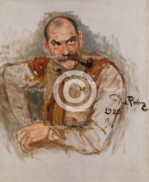 Portrait of A. Gallen-Kallela, 1920. Creator: Il'ya Repin.