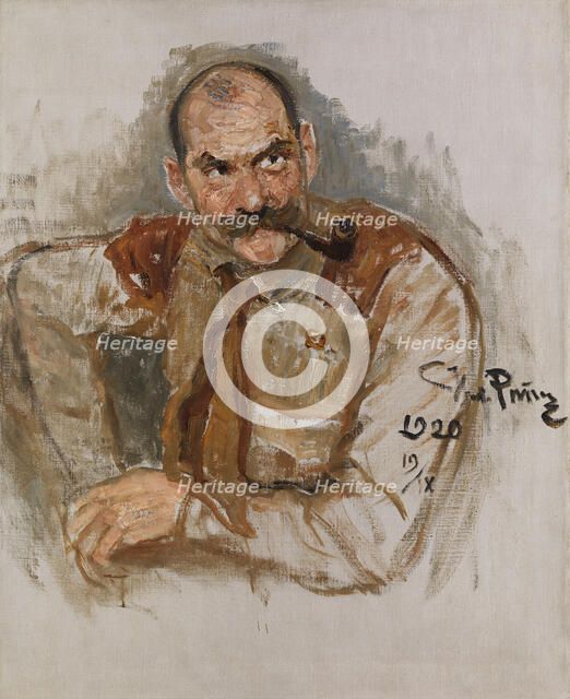 Portrait of A. Gallen-Kallela, 1920. Creator: Il'ya Repin.