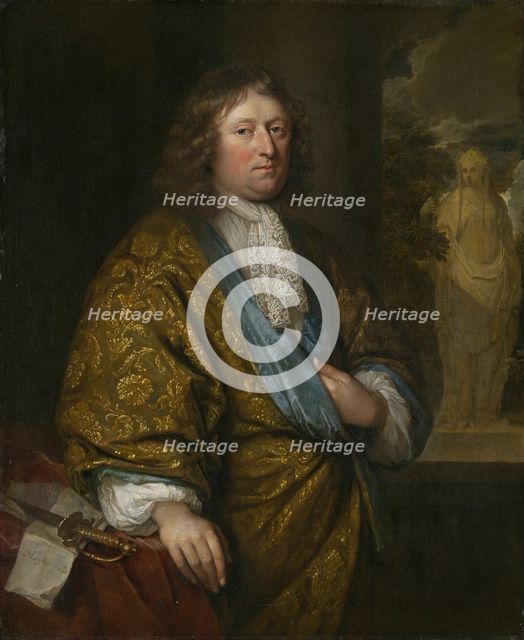 Portrait of a Gentleman, 1680. Creator: Gaspar Netscher.