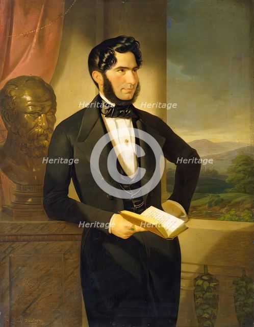Portrait of a gentleman, 1842. Creator: Joseph Weidner.