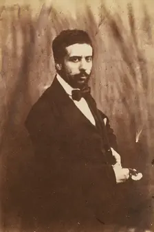 Portrait of a Gentleman, 1854. Creators: Achille Deveria, Théodule Deveria