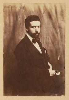 Portrait of a Gentleman, 1854. Creators: Achille Deveria, Théodule Deveria