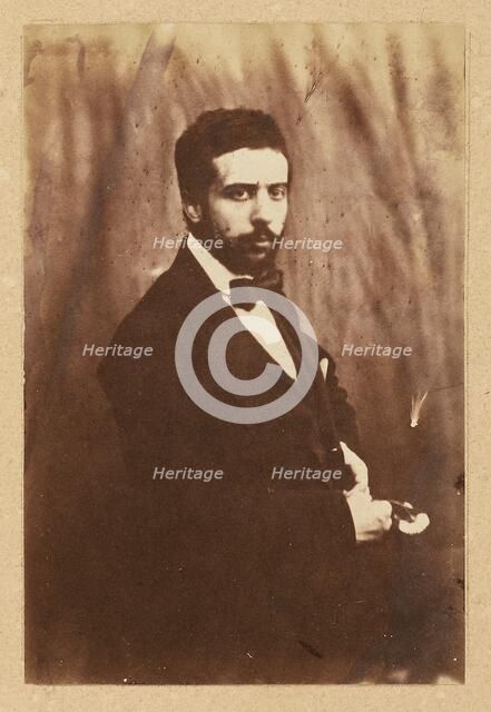 Portrait of a Gentleman, 1854. Creators: Achille Deveria, Théodule Deveria.