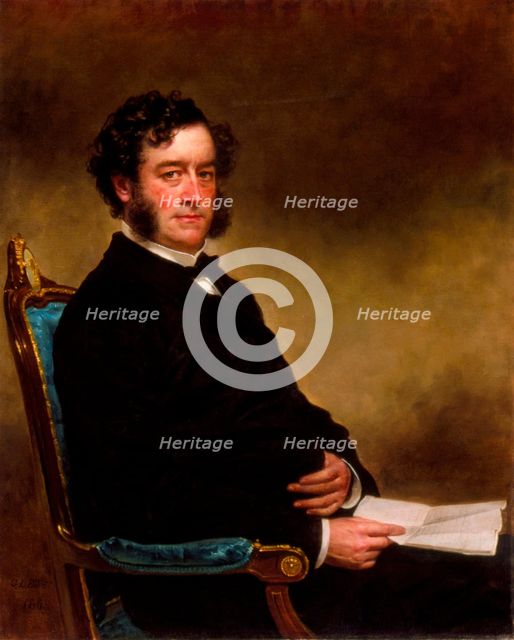 Portrait of a Gentleman, 1863. Creator: Charles Loring Elliott.