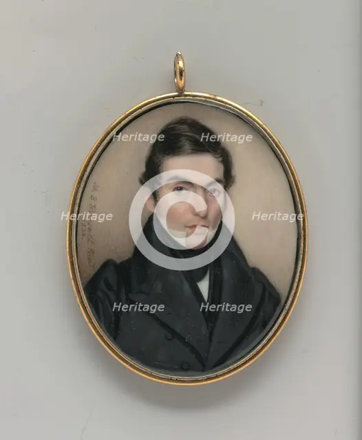 Portrait of a Gentleman, 1834. Creator: Moses B Russell.