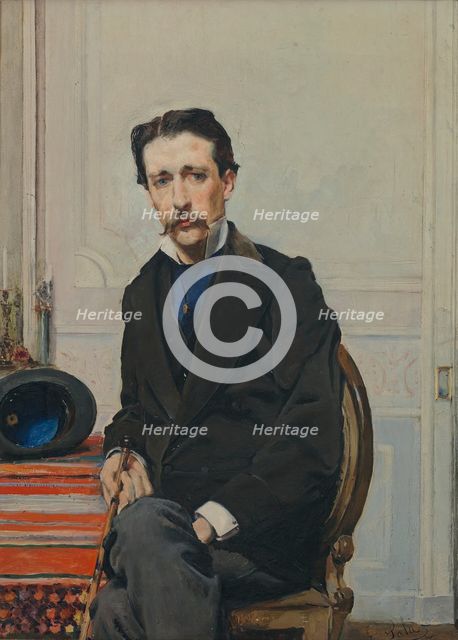 Portrait of a gentleman, 19th century. Creator: Emilio Sala.