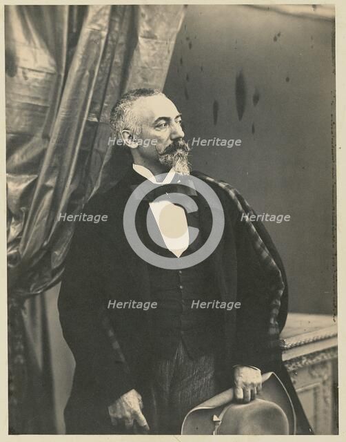 Portrait of a Gentleman, about 1850-1855. Creators: Achille Deveria, Théodule Deveria.