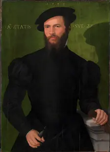Portrait of a Gentleman aged 27, 1545. Creators: Master of the 1540s, Georg Pencz
