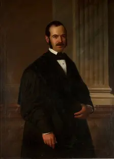 Portrait of a gentleman in official robes, 1852. Creator: Antonio María Esquivel
