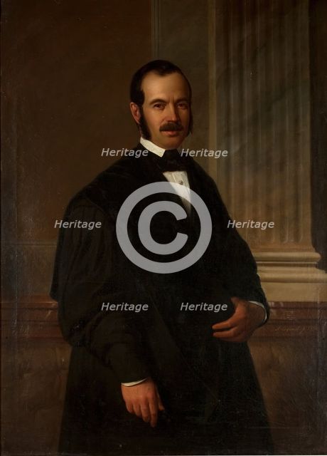 Portrait of a gentleman in official robes, 1852. Creator: Antonio María Esquivel.