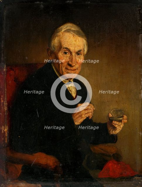 Portrait of a Gentleman with Tobacco Tin, around 1850. Creator: Unknown.