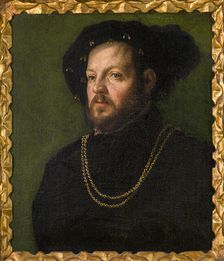Portrait of a gentleman with a black beret, 1530-1535. Creator: Girolamo da Carpi (Girolamo Sellari) (1501-1556)