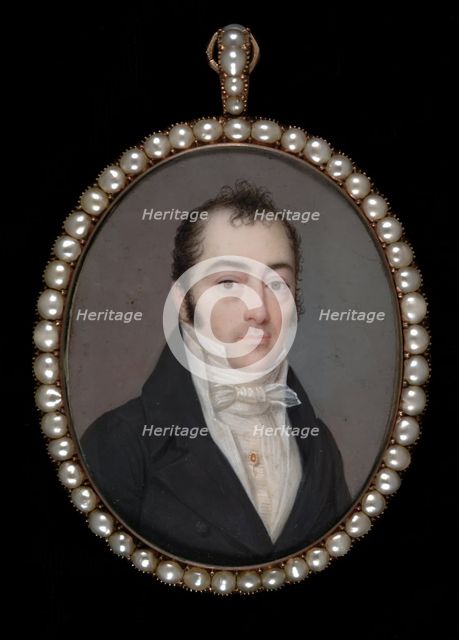 Portrait of a Gentleman with Initials A.S.N., ca. 1805. Creator: Jean Francois Vallee.