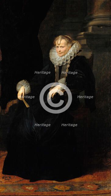 Portrait of a Genovese Lady, c. 1621. Artist: Dyck, Sir Anthonis, van (1599-1641)