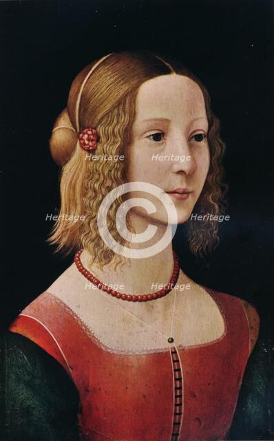 'Portrait of a Girl', 1490 (1930). Artist: Workshop of Domenico Ghirlandaio.