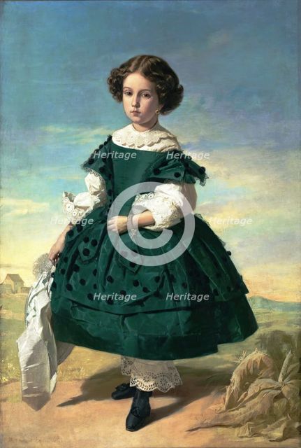 Portrait of a girl, 1852. Creator: Valeriano Domínguez Bécquer.
