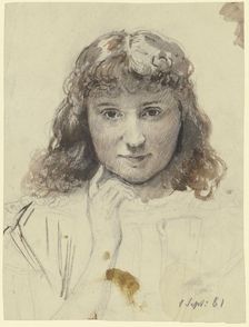 Portrait of a girl, 1861. Creator: Otto Scholderer