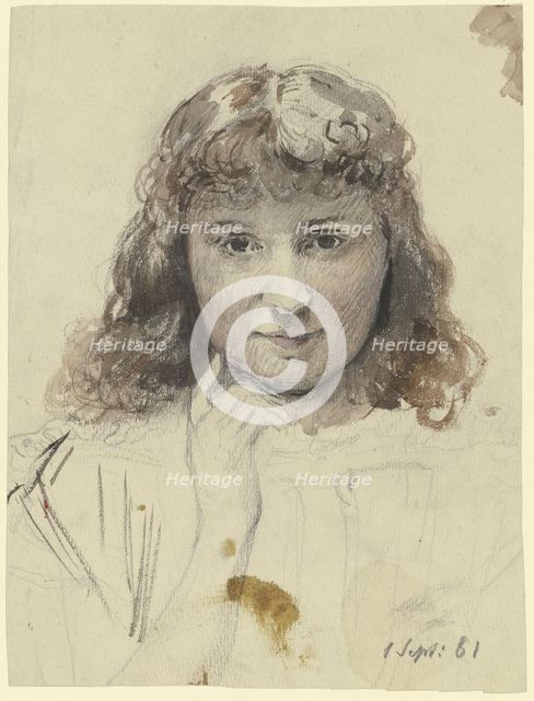 Portrait of a girl, 1861. Creator: Otto Scholderer.