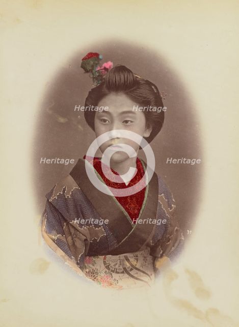 Portrait of a Girl, 1870s-1890s. Creator: Baron Raimund von Stillfried.