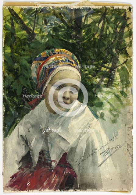 Portrait of a Girl, 1883. Creator: Anders Leonard Zorn.