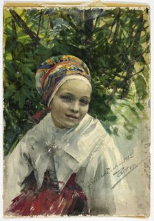 Portrait of a Girl, 1883. Creator: Anders Leonard Zorn