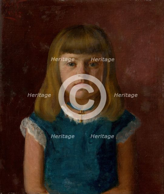 Portrait of a girl, 1885. Creator: Ferdinand Katona.