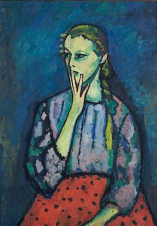 Portrait of a Girl, 1909. Artist: Javlensky, Alexei, von (1864-1941)