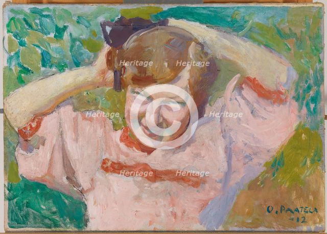 Portrait of a Girl, 1912. Creator: Oskari Paatela.