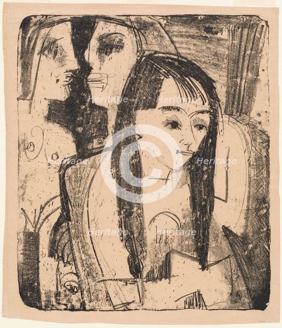 Portrait of a Girl, 1921. Creator: Ernst Kirchner.