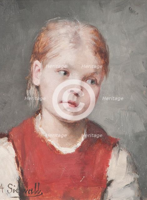 Portrait of a Girl, 19th century. Creator: Amanda Carolina Vilhelmina Sidwall.