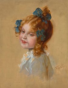 Portrait of a Girl, 1st half of 20th century. Creator: Theodor Recknagl