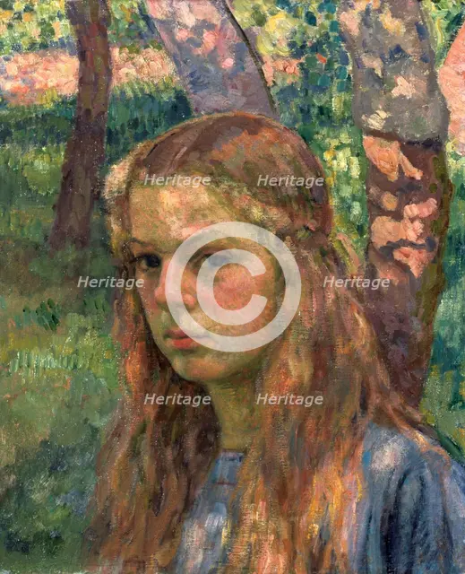 'Portrait of a Girl', 20th century.  Artist: Théo van Rysselberghe