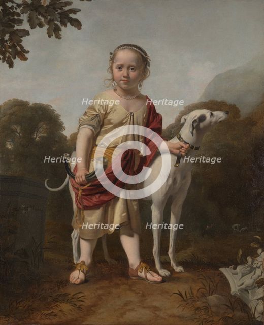 Portrait of a Girl as a Huntress, mid-17th century. Creator: Caesar Boëtius van Everdingen.