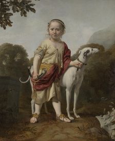 Portrait of a Girl as a Huntress, mid-17th century. Creator: Caesar Boëtius van Everdingen