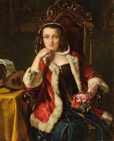 Portrait of a Girl. Creator: Alfred Elmore
