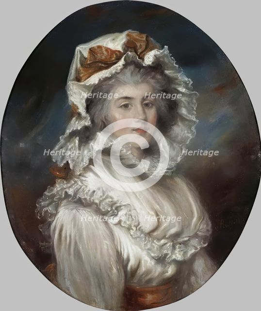 Portrait of a Girl in a Bonnetlabel, 1790. Creator: John Russell.