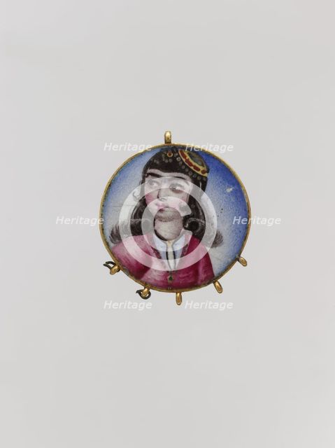 Portrait of a Girl in a Round Pendant, Iran, late 18th-early 19th century. Creator: Unknown.