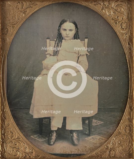 Portrait of a Girl in Braids, 1850-1854. Creator: Unknown.