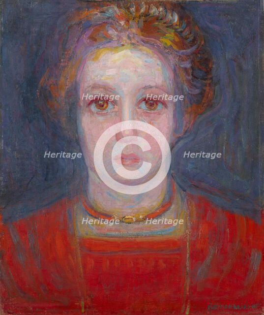 Portrait of a Girl in Red, 1908. Creator: Mondrian, Piet (1872-1944).