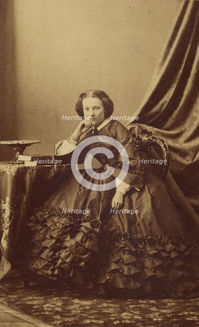 Portrait of a girl seated, 1865-1870. Creator: Unknown.