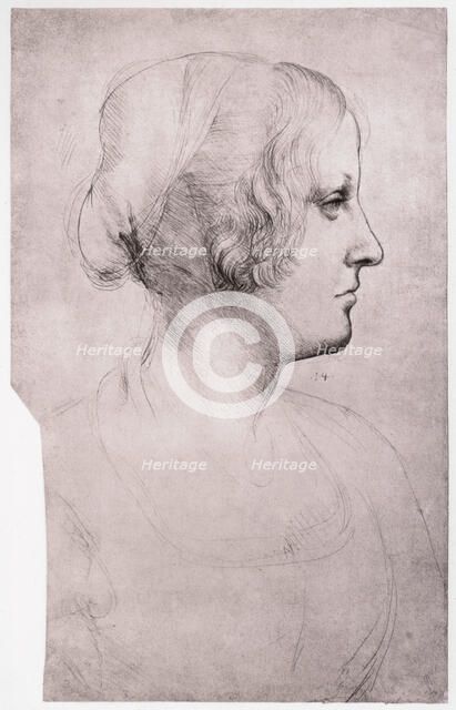 'Portrait of a Girl with a Cap', 1493-1495. Artist: Leonardo da Vinci