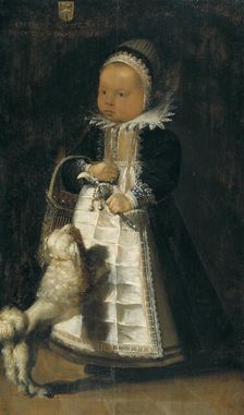 Portrait of a Girl with a Dog, 17th century. Creator: Unknown