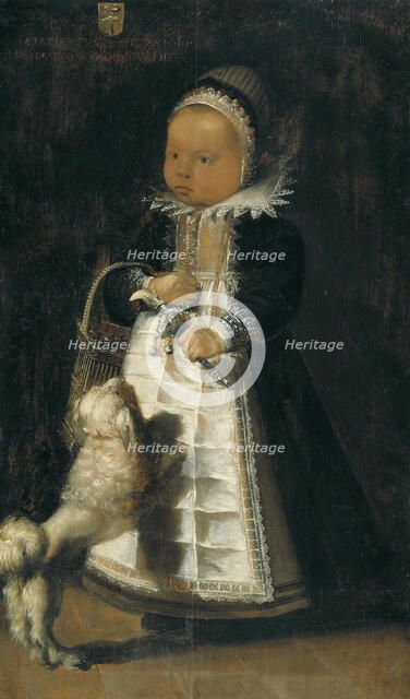 Portrait of a Girl with a Dog, 17th century. Creator: Unknown.