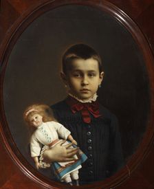 Portrait of a Girl With Doll In Her Hand
