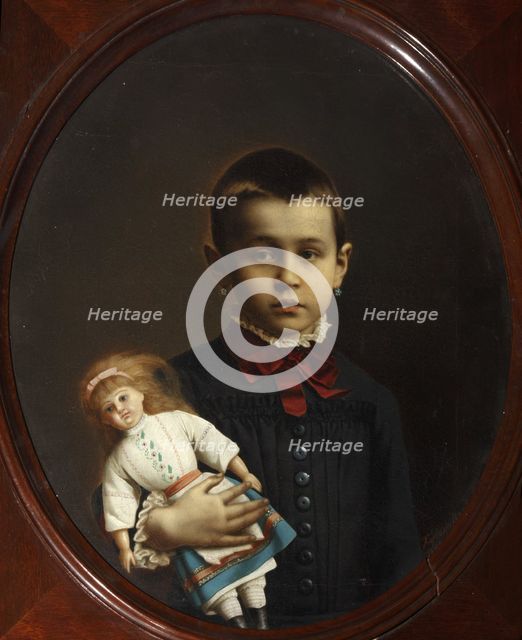 Portrait of a Girl With Doll In Her Hand.