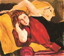 Portrait of a girl with red scarf, 1926