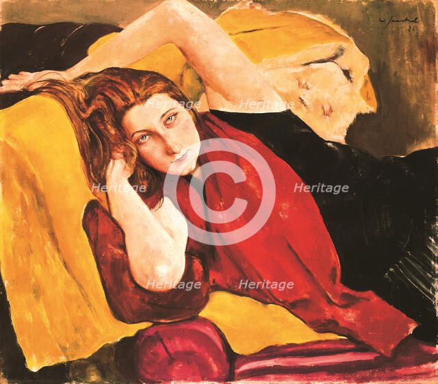 Portrait of a girl with red scarf, 1926.