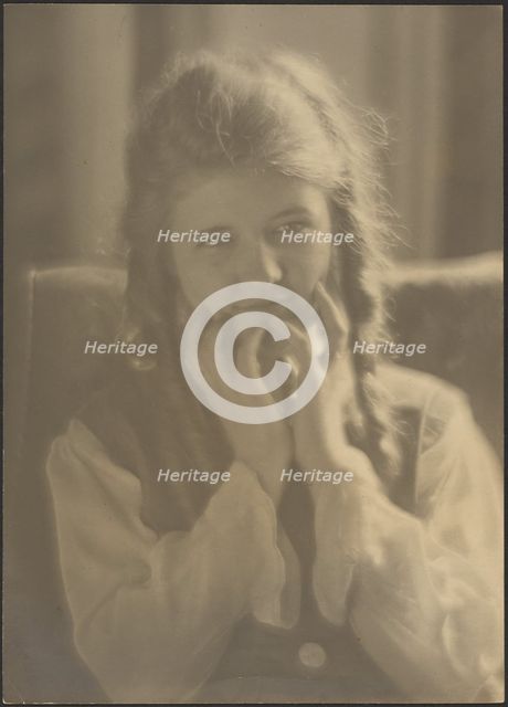Portrait of a Girl with Ringlets, 1907-1943. Creator: Louis Fleckenstein.